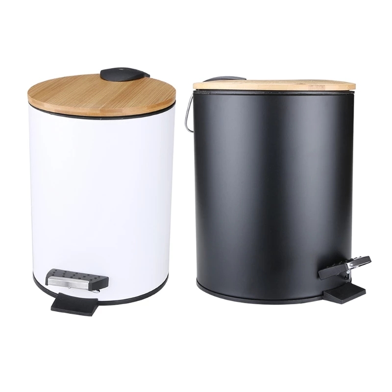 Commercial Kitchen Bin - 3/5L Gỗ Lật Bước Thùng Rác