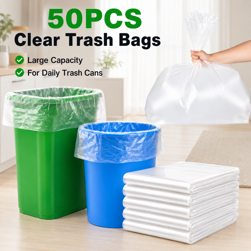 50PCS Clear Trash Bags Large C - đánh giá và giá Commercial Kitchen Bin