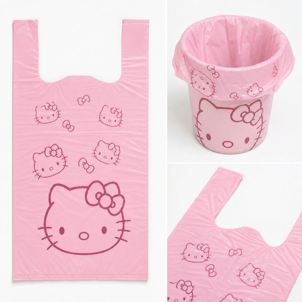 Pink Cartoon Cat Printed Vest  - đánh giá và giá Commercial Kitchen Bin