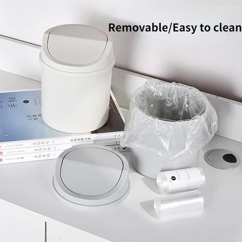 Mini Desktop Trash Can with Li - đánh giá và giá Commercial Kitchen Bin