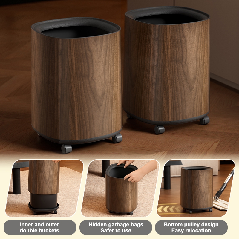UFORU Modern Wood Grain Trash  - đánh giá và giá Commercial Kitchen Bin